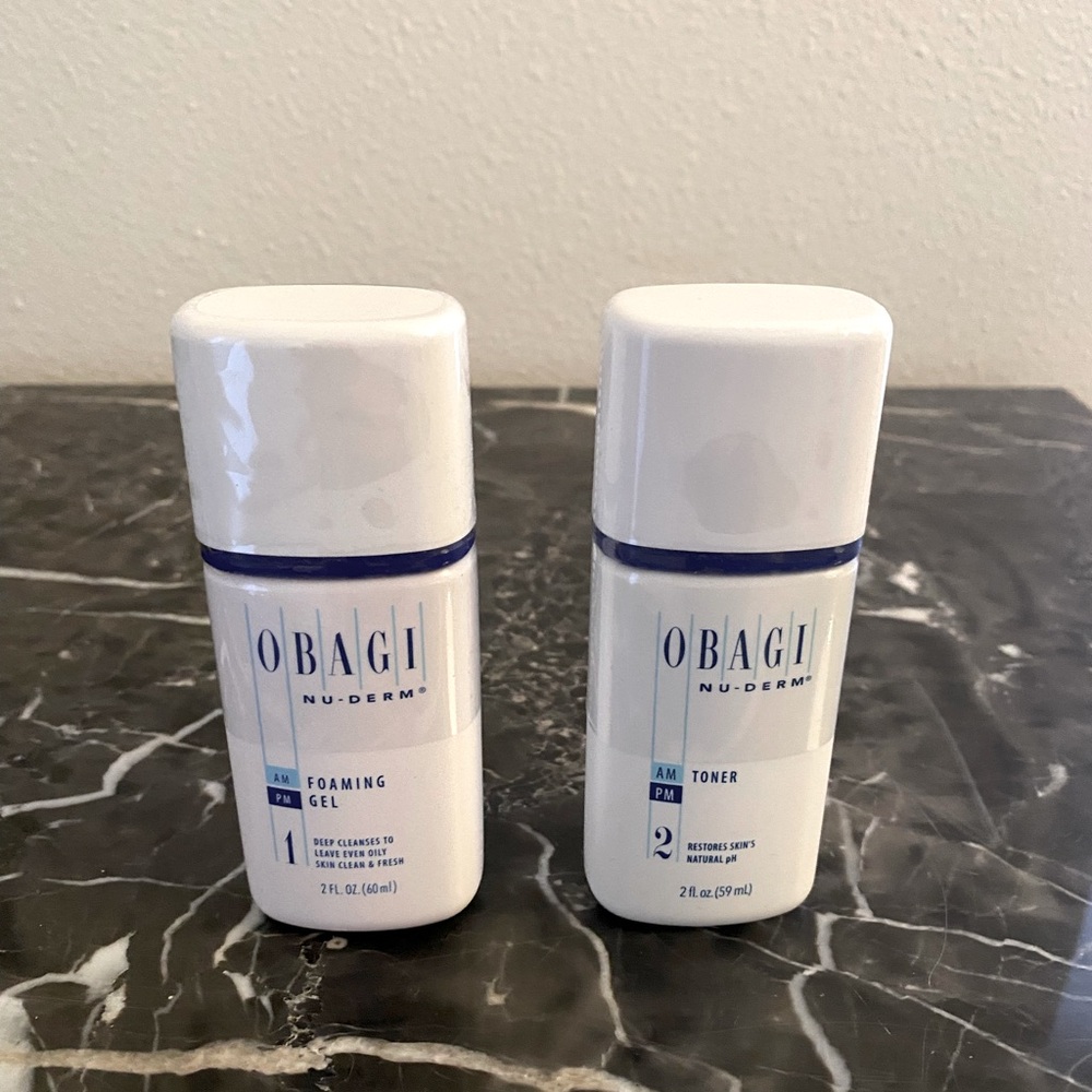 Obagi Nu-Derm 2 Oz Foaming Gel and Toner set. For all skin types